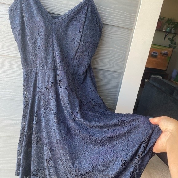 Endless Blu Lace Mini Dress Navy Size L - Picture 10 of 10